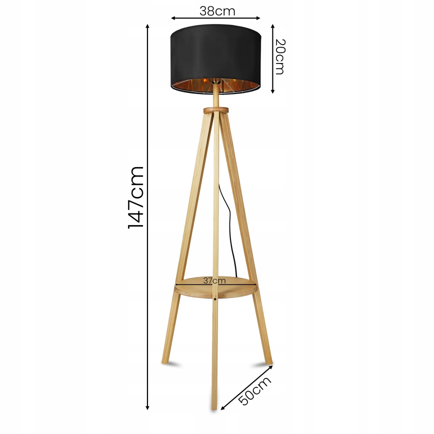 Põrandalamp 1xE27/40W/230V must