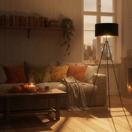 Põrandalamp 1xE27/40W/230V must