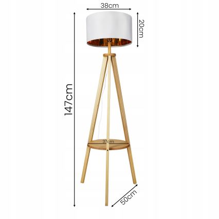 Põrandalamp 1xE27/40W/230V valge