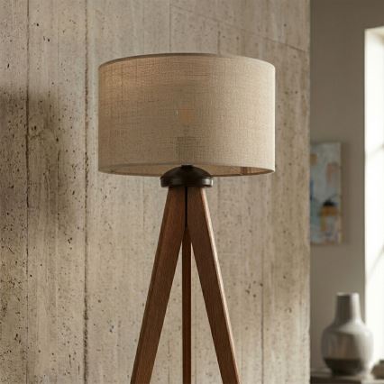 Põrandalamp AIDA 1xE27/15W/230V tamm/rafia
