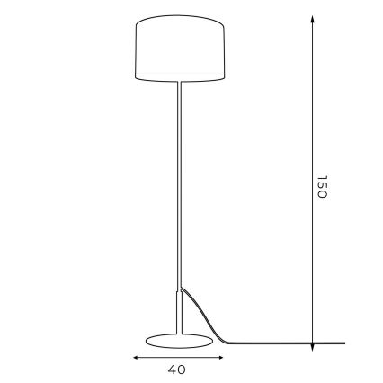 Põrandalamp ARDEN 1xE27/60W/230V valge