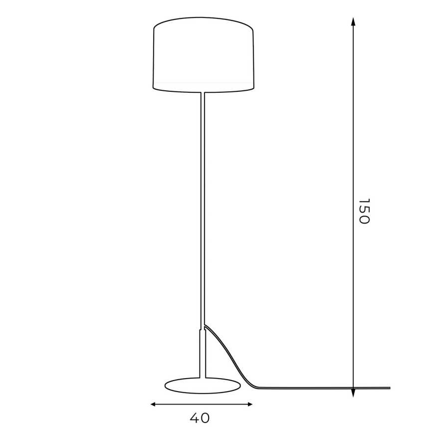 Põrandalamp ARDEN 1xE27/60W/230V valge/kuldne