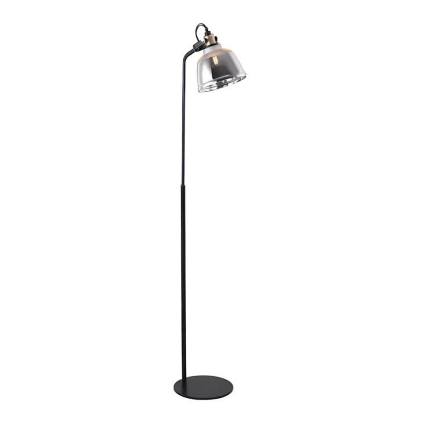 Põrandalamp ASGARD 1xE27/11W/230V hall/must/kuldne
