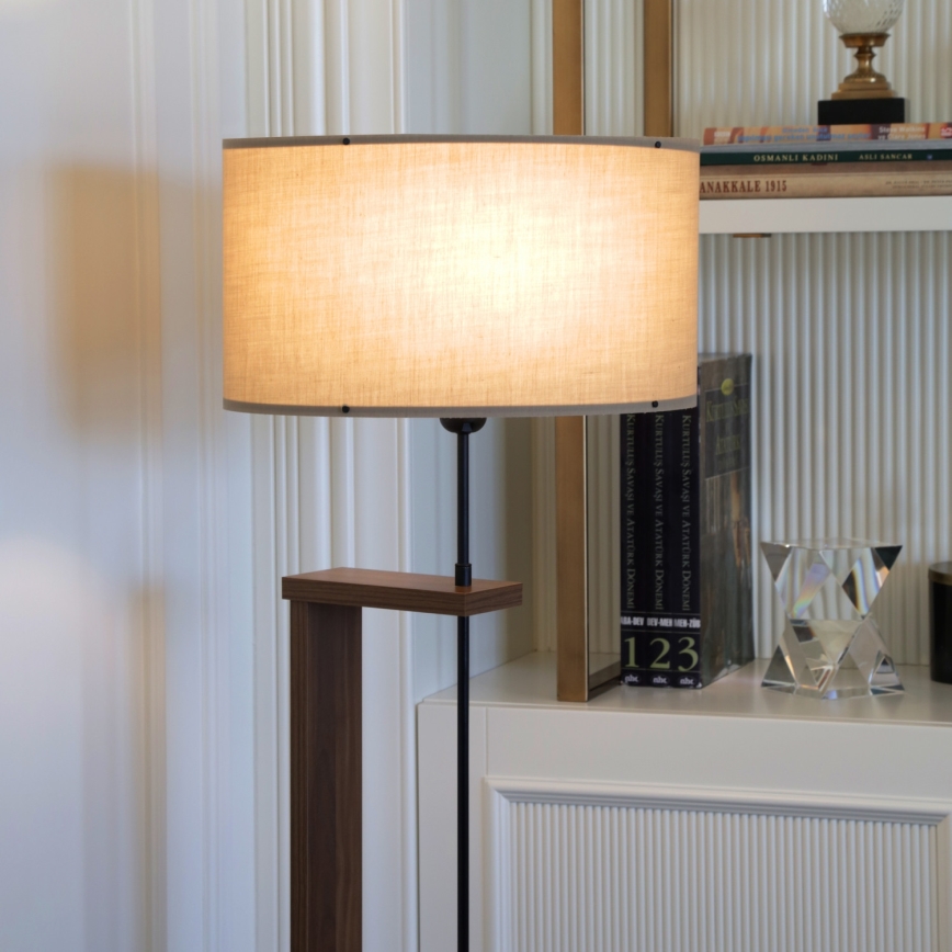 Põrandalamp AYD 1xE27/40W/230V beež/pruun