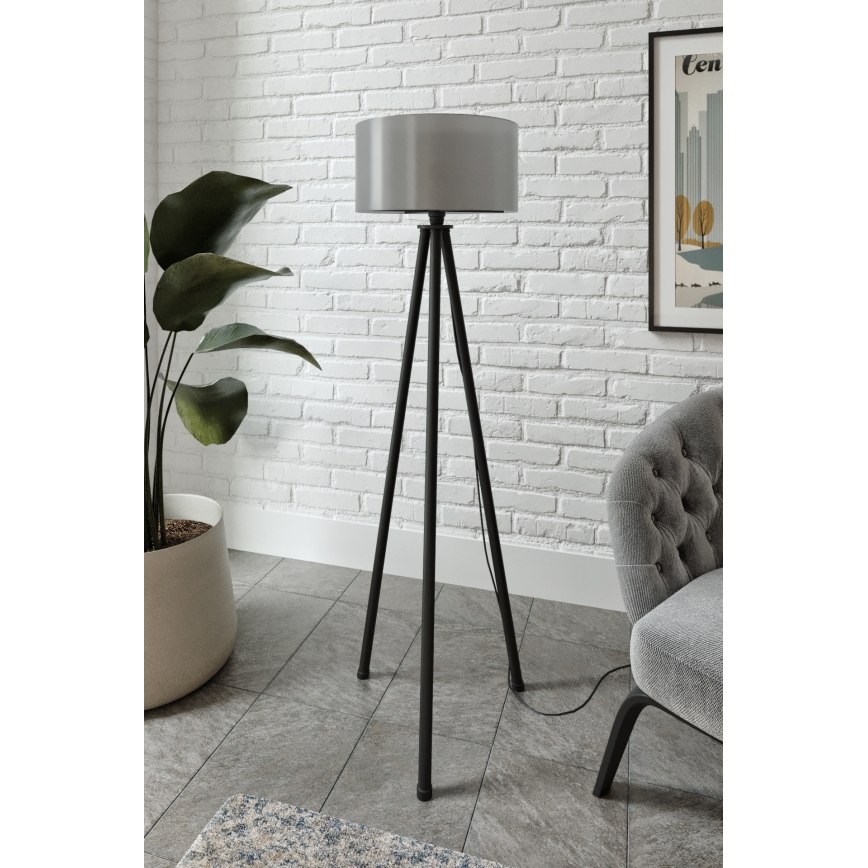 Põrandalamp AYD 1xE27/40W/230V must/hall