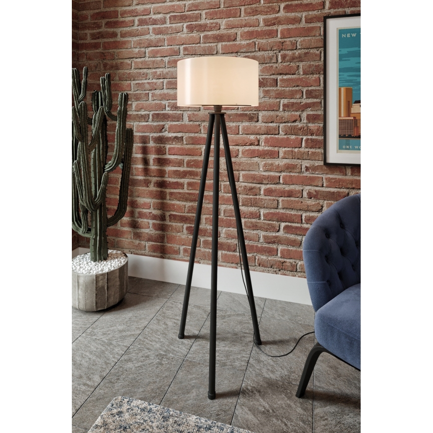 Põrandalamp AYD 1xE27/40W/230V must/valge