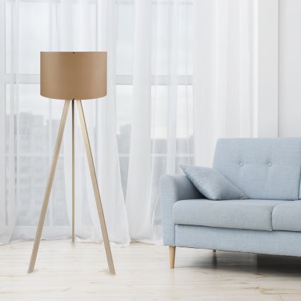 Põrandalamp AYD 1xE27/40W/230V pruun/beež