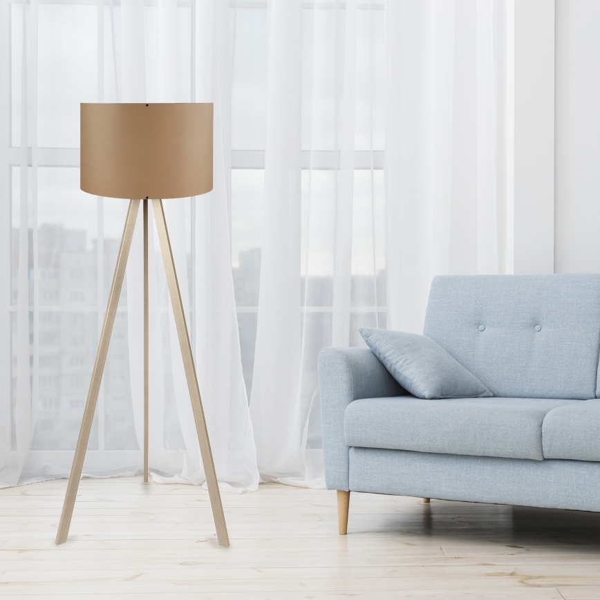 Põrandalamp AYD 1xE27/40W/230V pruun/beež