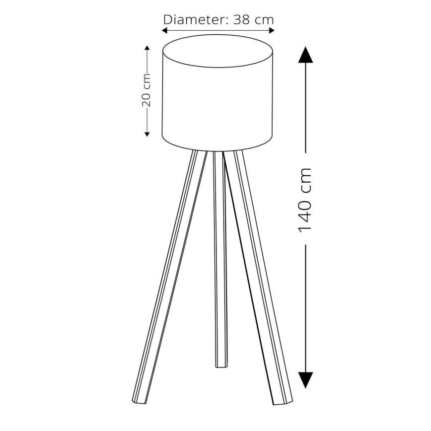 Põrandalamp AYD 1xE27/40W/230V pruun/beež