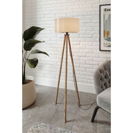 Põrandalamp AYD 1xE27/40W/230V pruun/hall