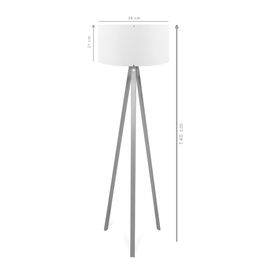 Põrandalamp AYD 1xE27/40W/230V pruun/hall