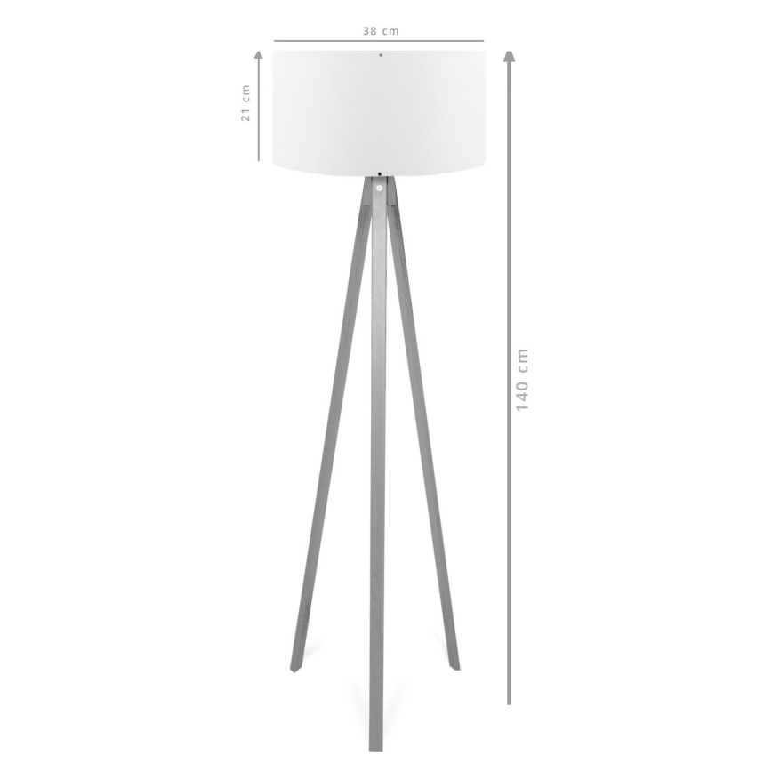 Põrandalamp AYD 1xE27/40W/230V pruun/kreem