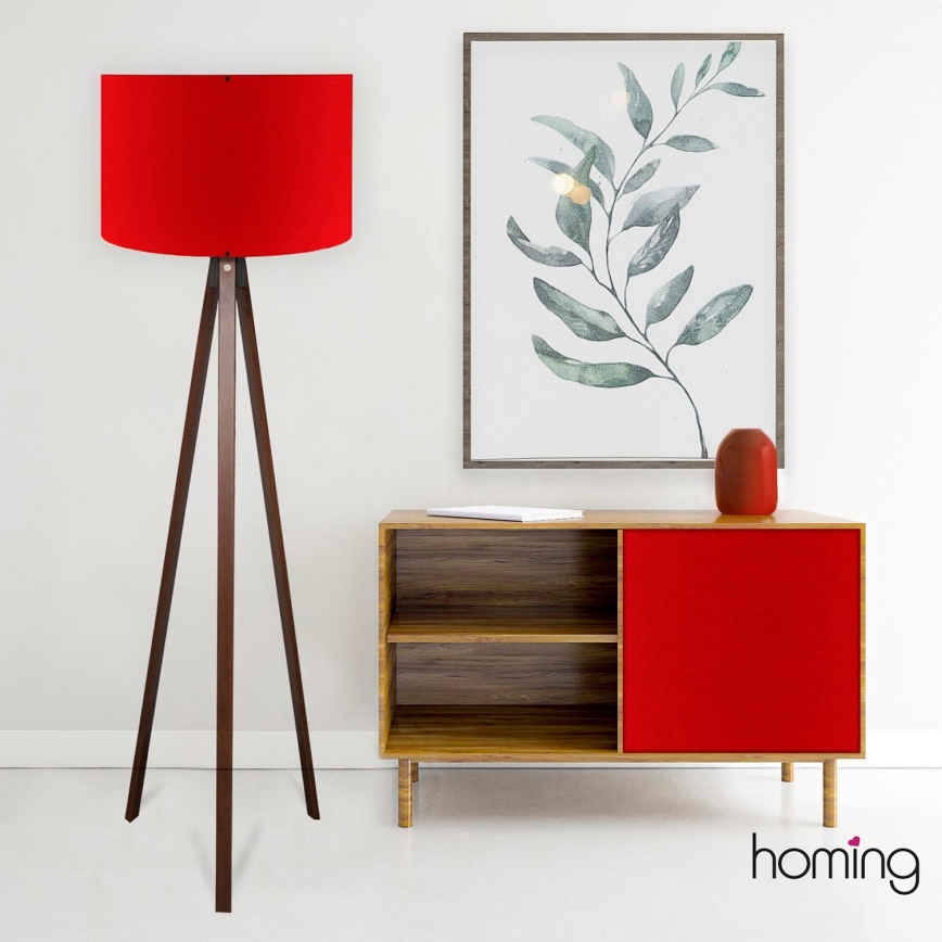 Põrandalamp AYD 1xE27/40W/230V pruun/punane