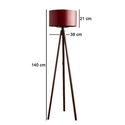 Põrandalamp AYD 1xE27/40W/230V pruun/punane
