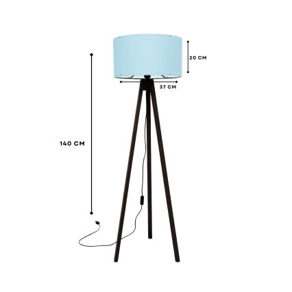 Põrandalamp AYD 1xE27/40W/230V pruun/sinine