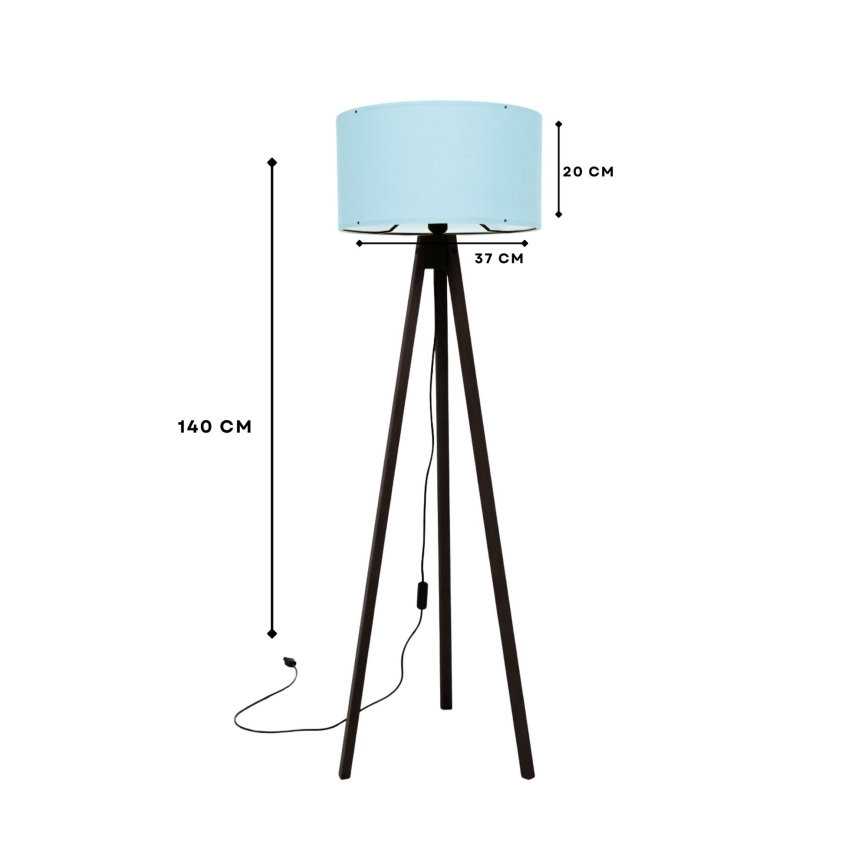 Põrandalamp AYD 1xE27/40W/230V pruun/sinine