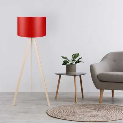 Põrandalamp AYD 1xE27/40W/230V punane/beež