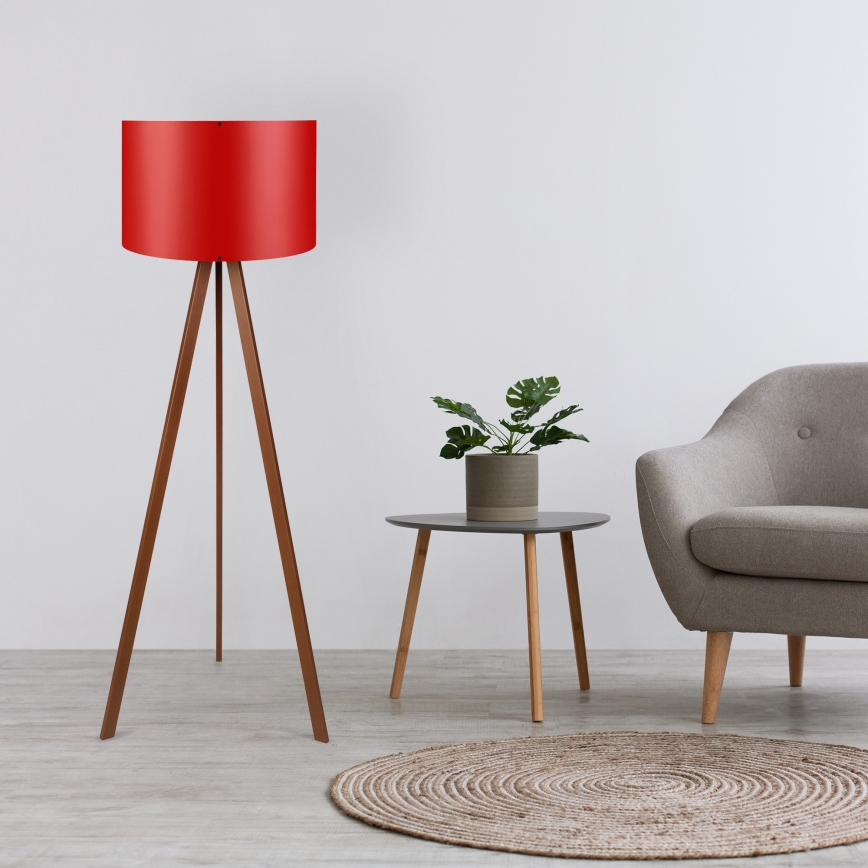 Põrandalamp AYD 1xE27/40W/230V punane/pruun