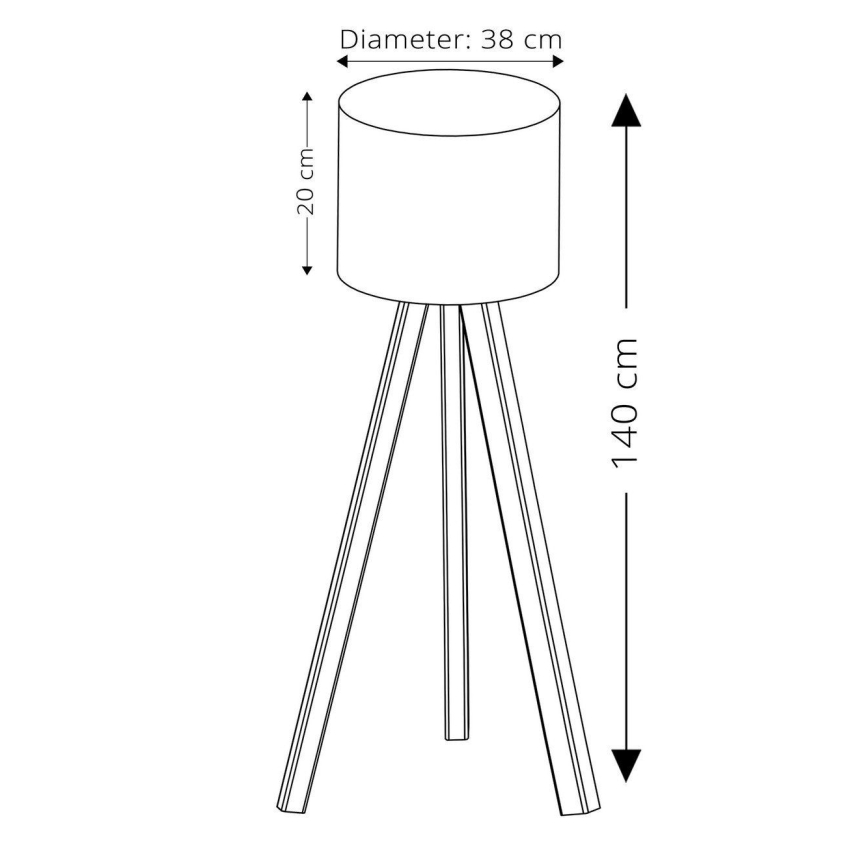 Põrandalamp AYD 1xE27/40W/230V roosa/beež