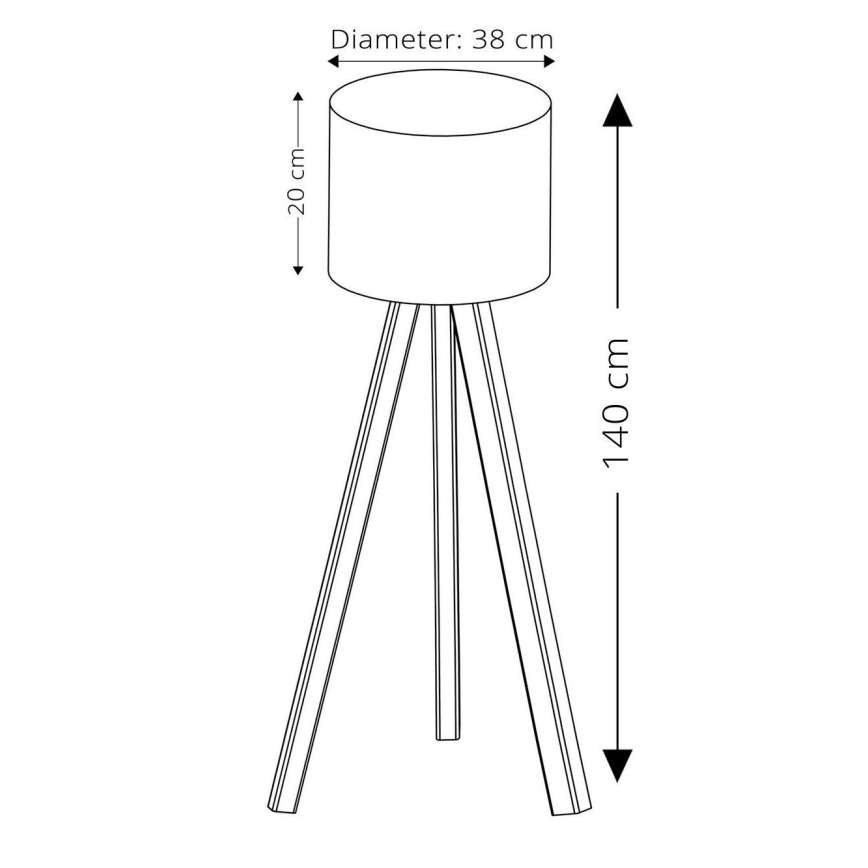Põrandalamp AYD 1xE27/40W/230V roosa/pruun