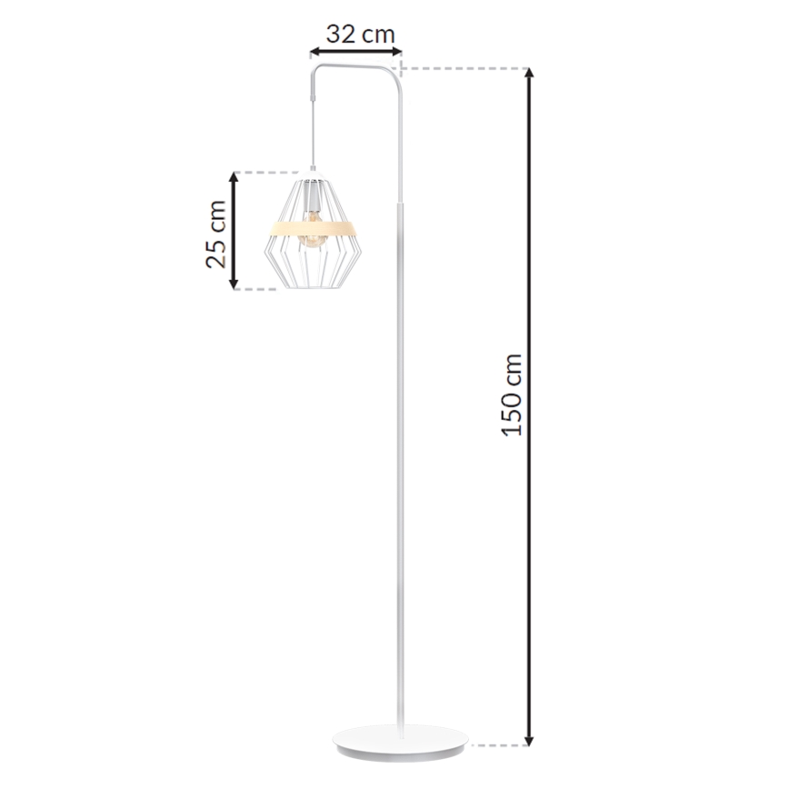 Põrandalamp CLIF 1xE27/60W/230V