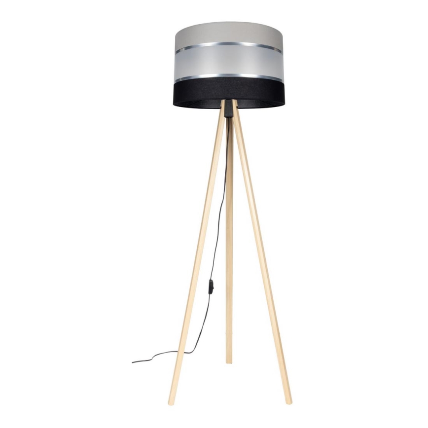 Põrandalamp CORAL 1xE27/60W/230V beež/must/hall/matt kroom