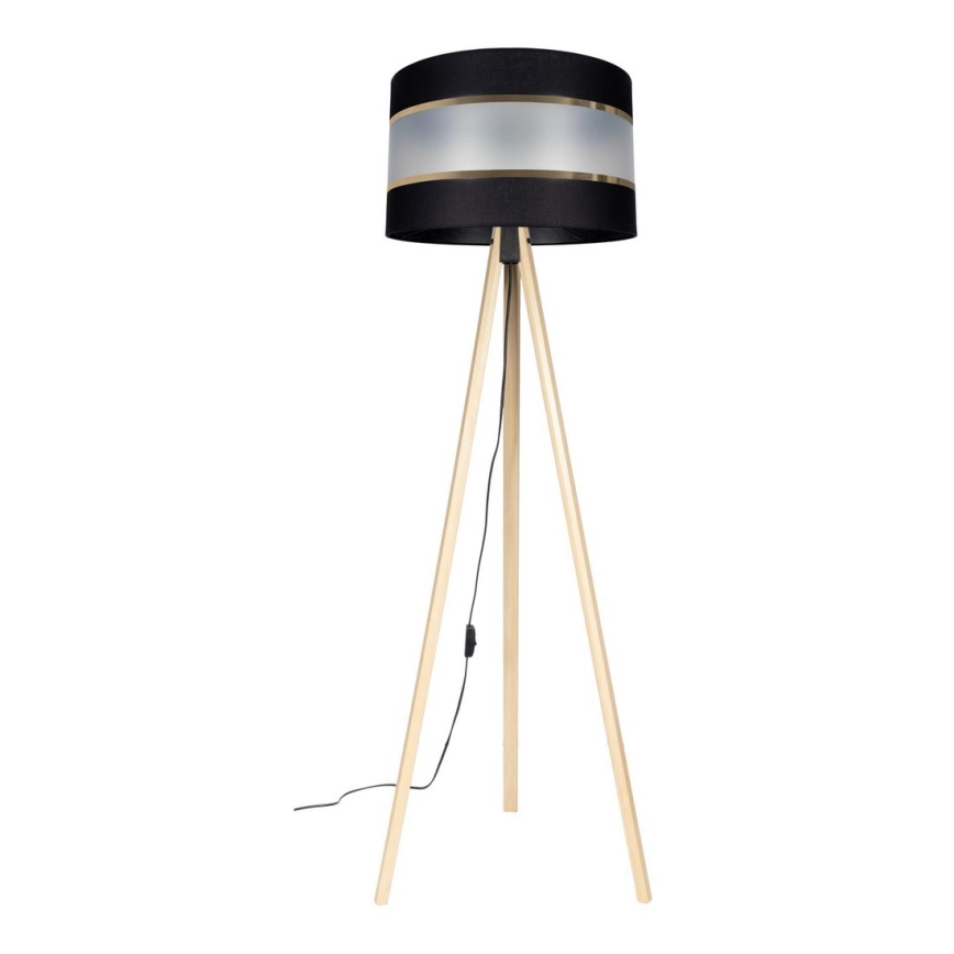 Põrandalamp CORAL 1xE27/60W/230V beež/must/kuldne