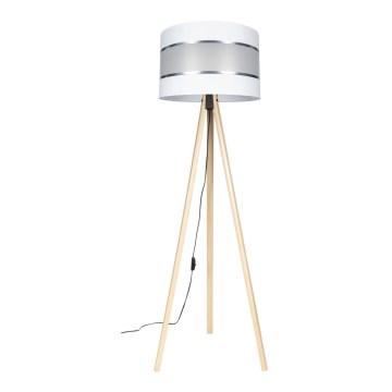 Põrandalamp CORAL 1xE27/60W/230V beež/valge/matt kroom