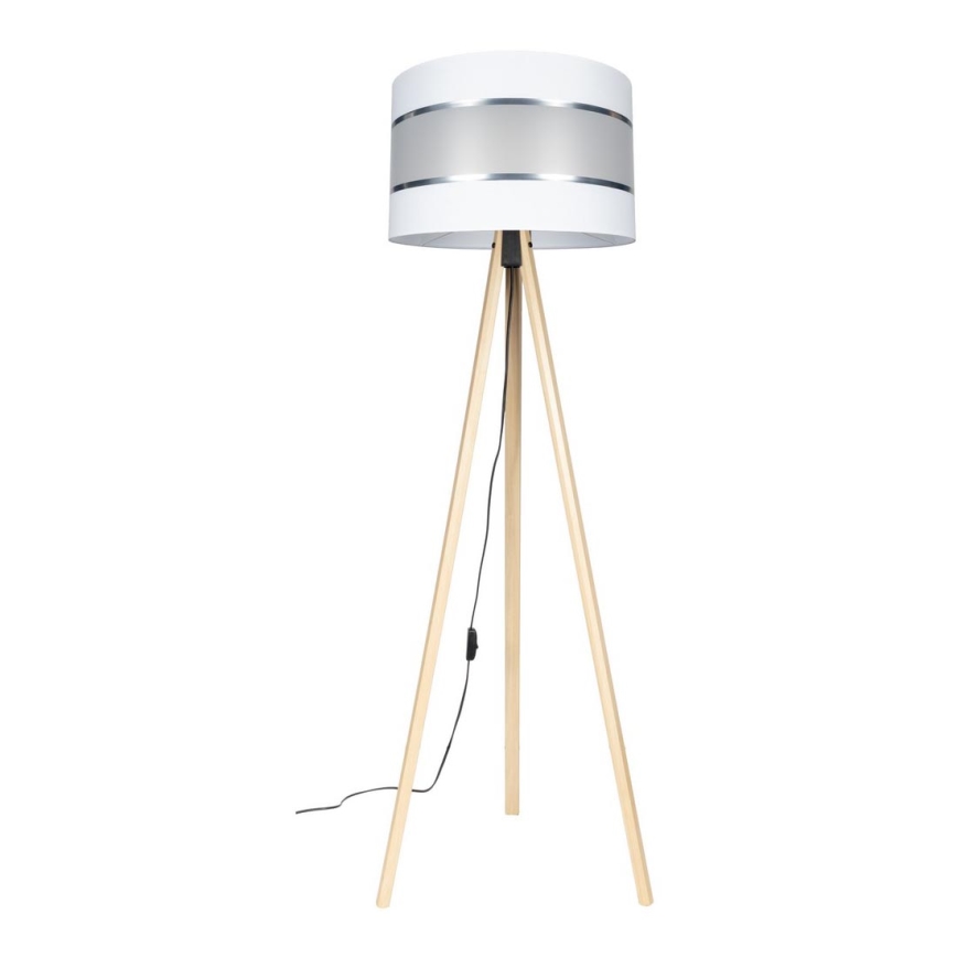 Põrandalamp CORAL 1xE27/60W/230V beež/valge/matt kroom