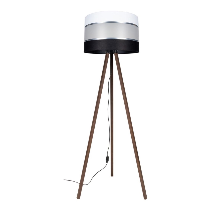 Põrandalamp CORAL 1xE27/60W/230V pruun/must/valge/matt kroom