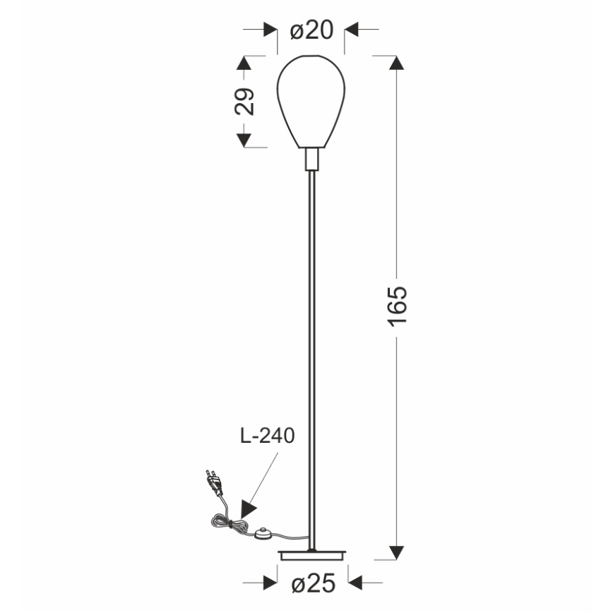 Põrandalamp DENSO 1xG9/5W/230V vaskne/must