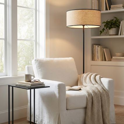 Põrandalamp ECO 1xE27/15W/230V beež/rotang