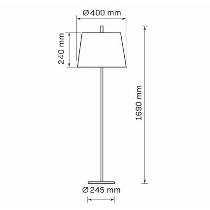 Põrandalamp ELENA 1xE27/20W/230V valge