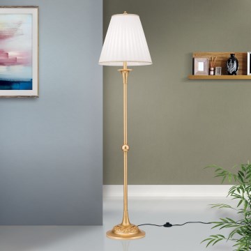 Põrandalamp FONSA 1xE27/60W/230V valge/kuldne