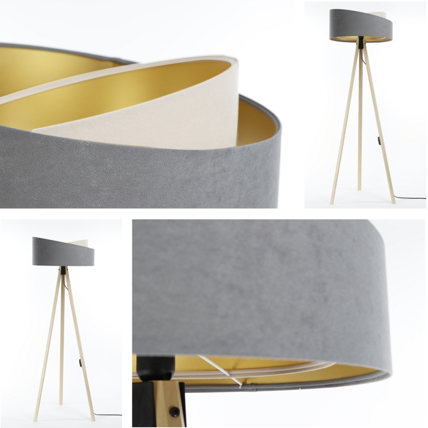 Põrandalamp GALAXY 1xE27/60W/230V hall/beež