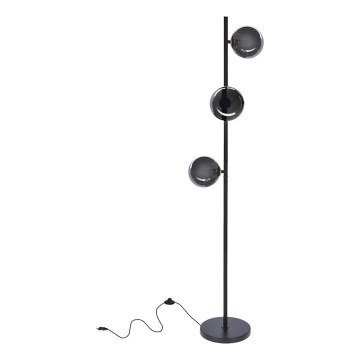 Põrandalamp KAMA 3xG9/28W/230V must/suitsune must