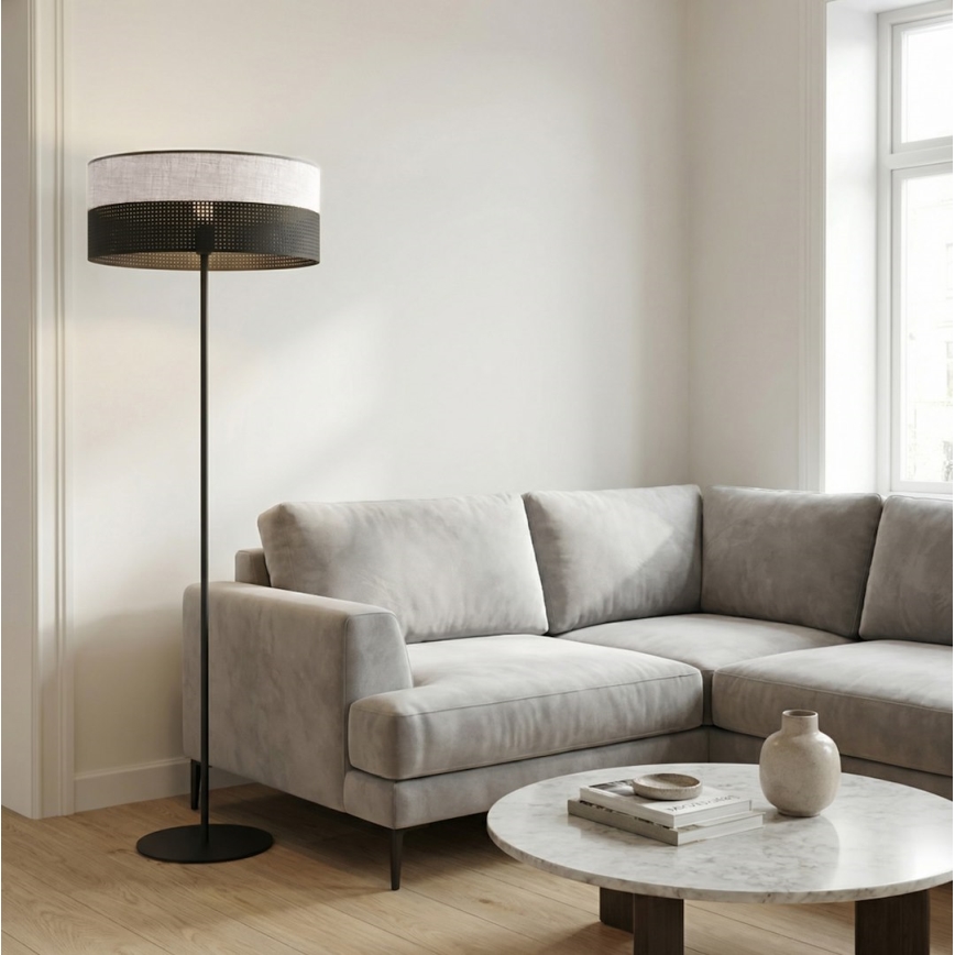 Põrandalamp KARBON 1xE27/15W/230V must/hall