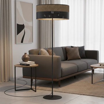 Põrandalamp KARBON 1xE27/15W/230V must/pruun