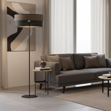 Põrandalamp KARBON 1xE27/15W/230V must/pruun