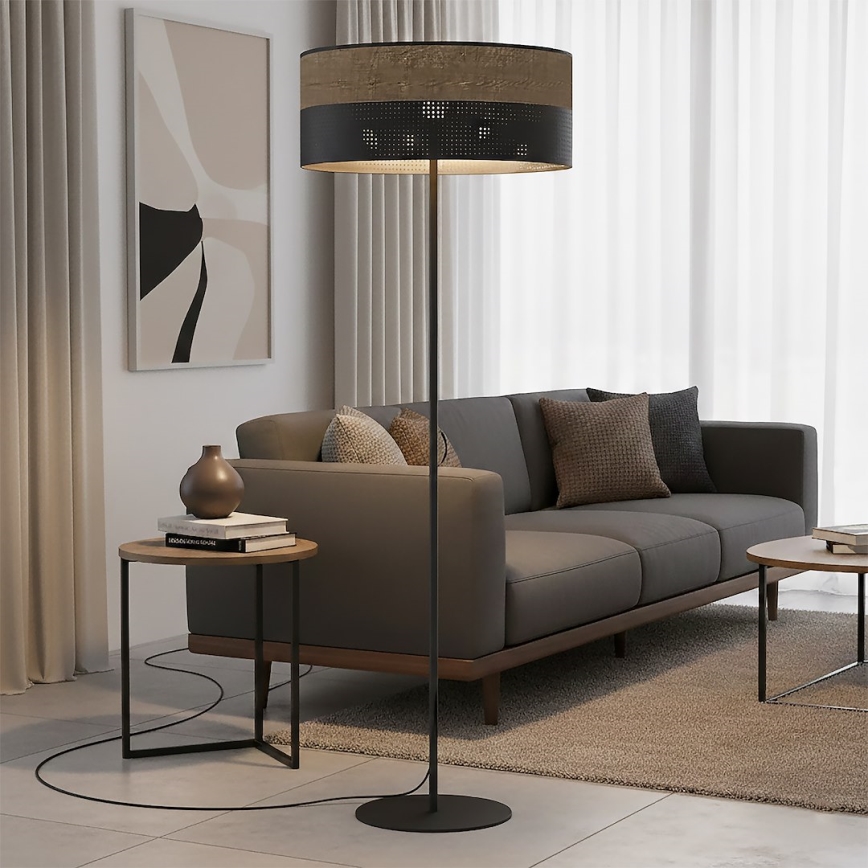 Põrandalamp KARBON 1xE27/15W/230V must/pruun