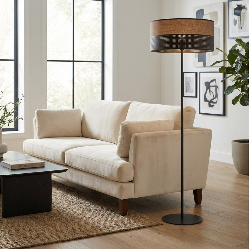 Põrandalamp KARBON 1xE27/15W/230V must/pruun