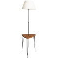 Põrandalamp koos lauaga 1xE27/40W/230V must/pruun