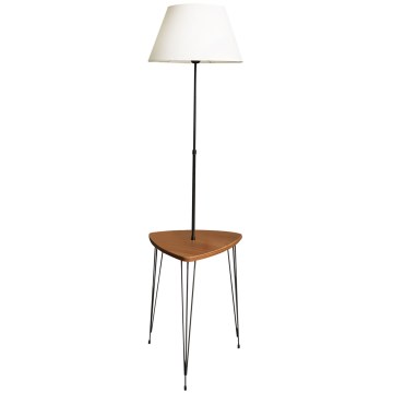 Põrandalamp koos lauaga 1xE27/40W/230V must/pruun