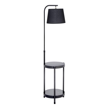 Põrandalamp koos lauaga 1xE27/60W/230V USB must