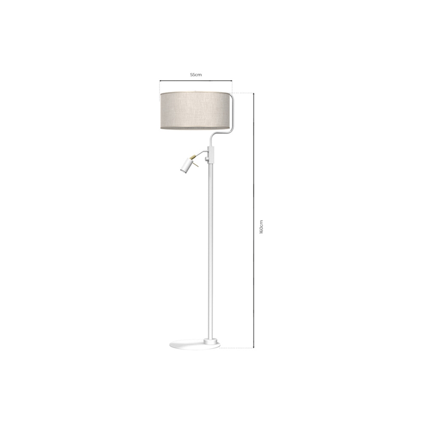 Põrandalamp LINO 1xE27/40W/230V + 1xGU10-MR11/7W