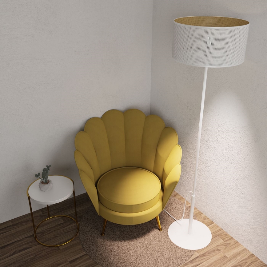 Põrandalamp LOFT SHADE 1xE27/60W/230V valge/kuldne