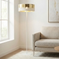 Põrandalamp LUX 1xE27/15W/230V valge/kuldne