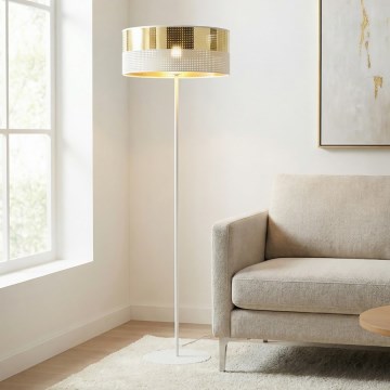 Põrandalamp LUX 1xE27/15W/230V valge/kuldne