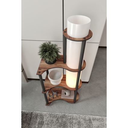 Põrandalamp NOTO riiulitega 1xE27/40W/230V pruun/must
