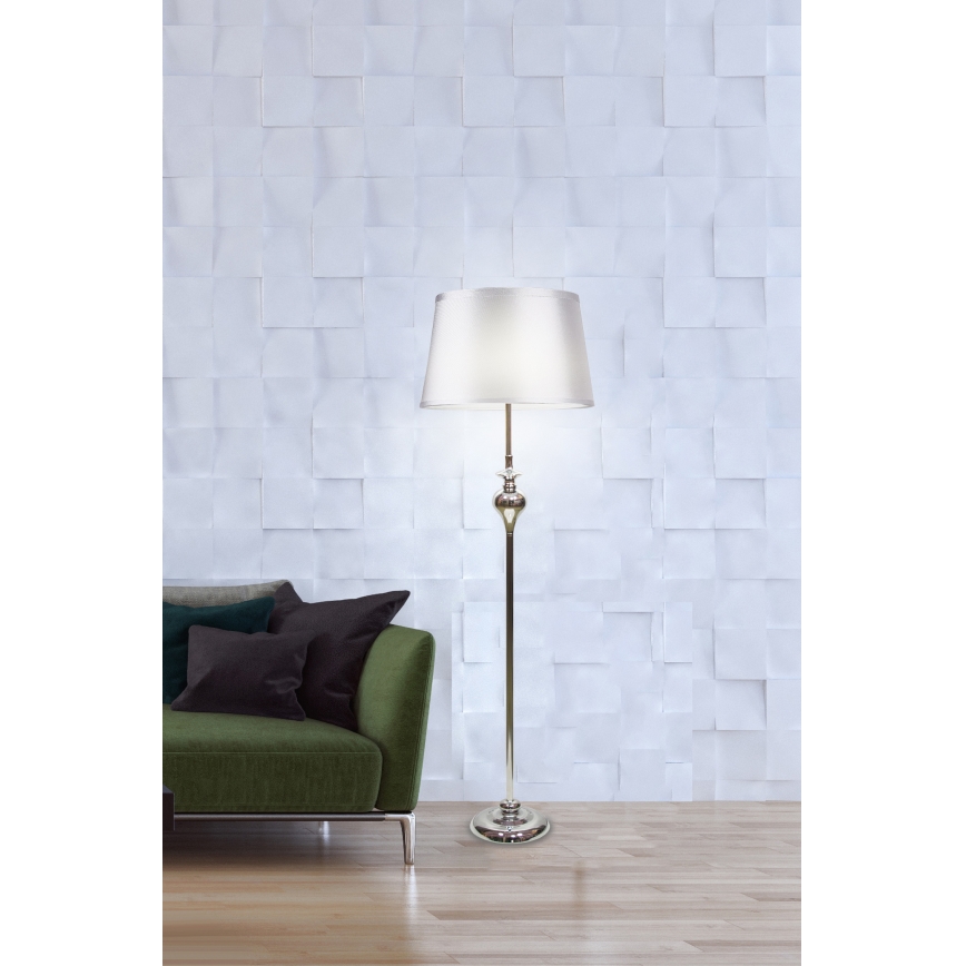 Põrandalamp PRIMA 1xE27/60W/230V hõbe/läikiv kroom